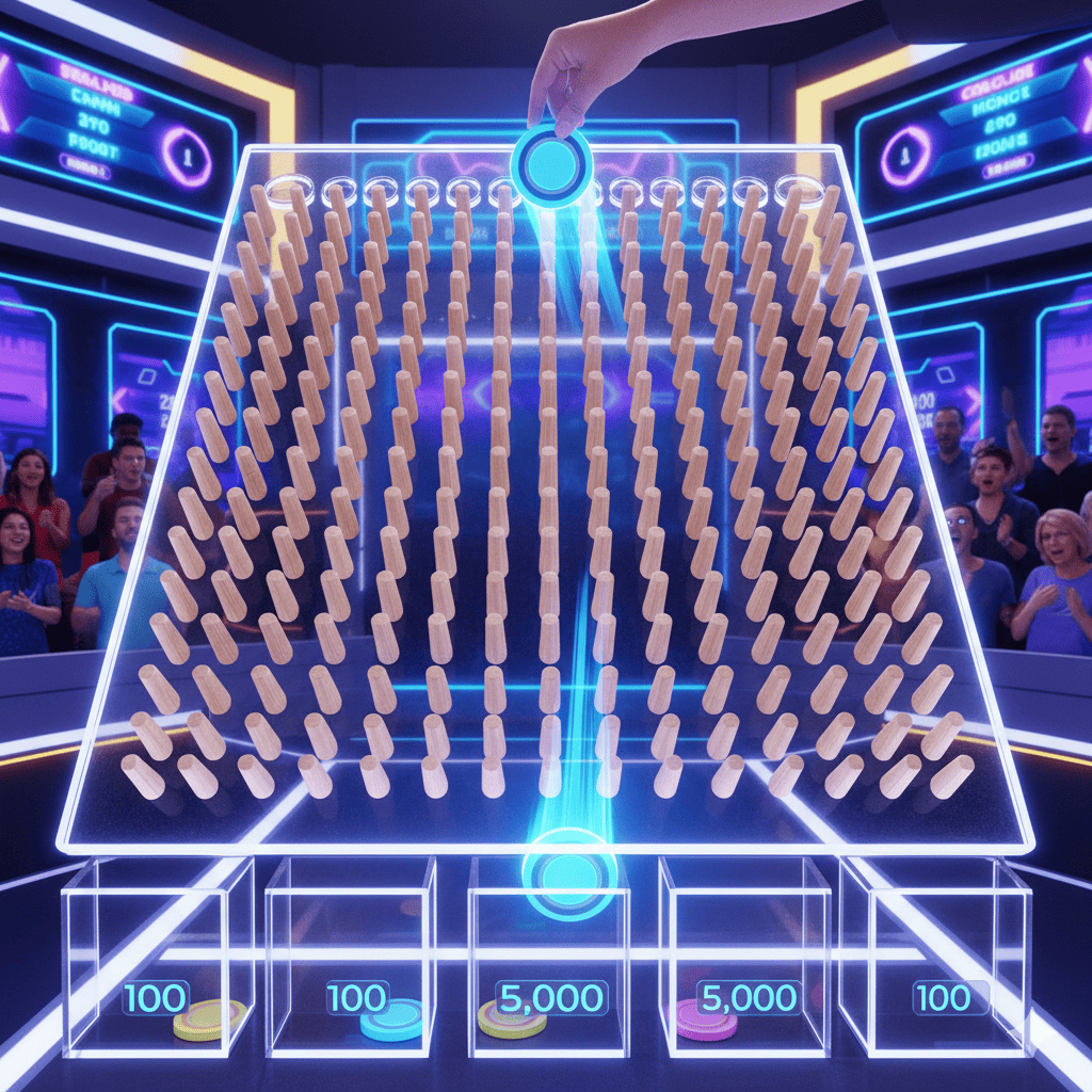 Plinko-peli esimerkki